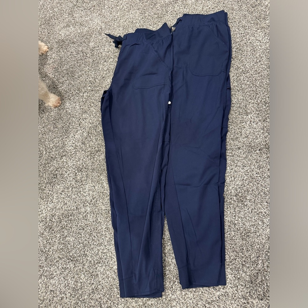 2 pair navy Adar jogger-like scrub pants, excellent condition. Wore 1-2x